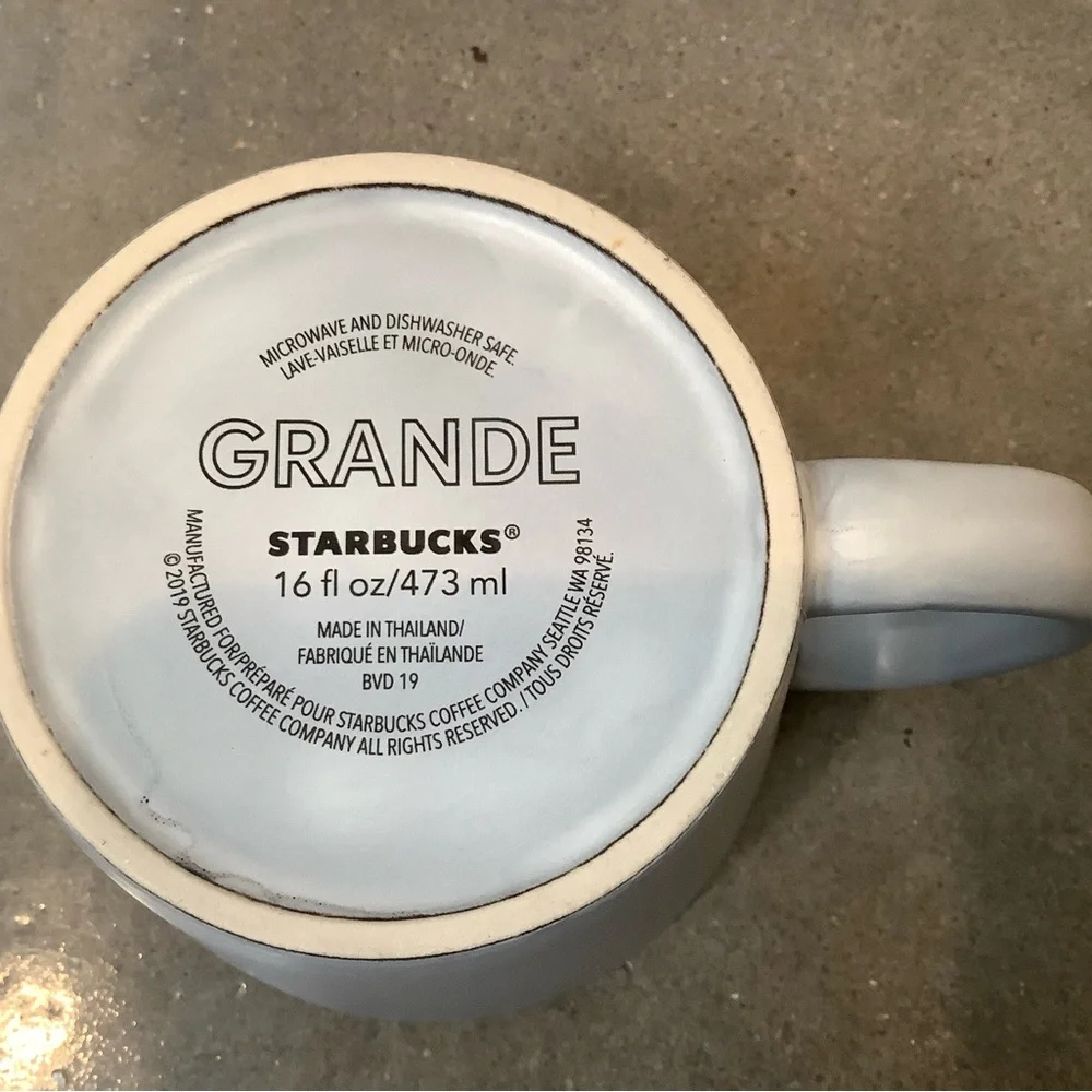 STARBUCKS GRANDE 16oz GRANDE/12oz TALL 2019 Siren Iconic Mermaid Matte Grey Mugs